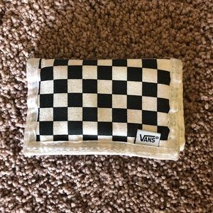 vans checkered velcro wallet